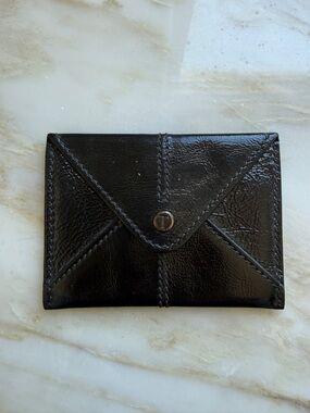 Tod's Black Leather Snap Card Wallet